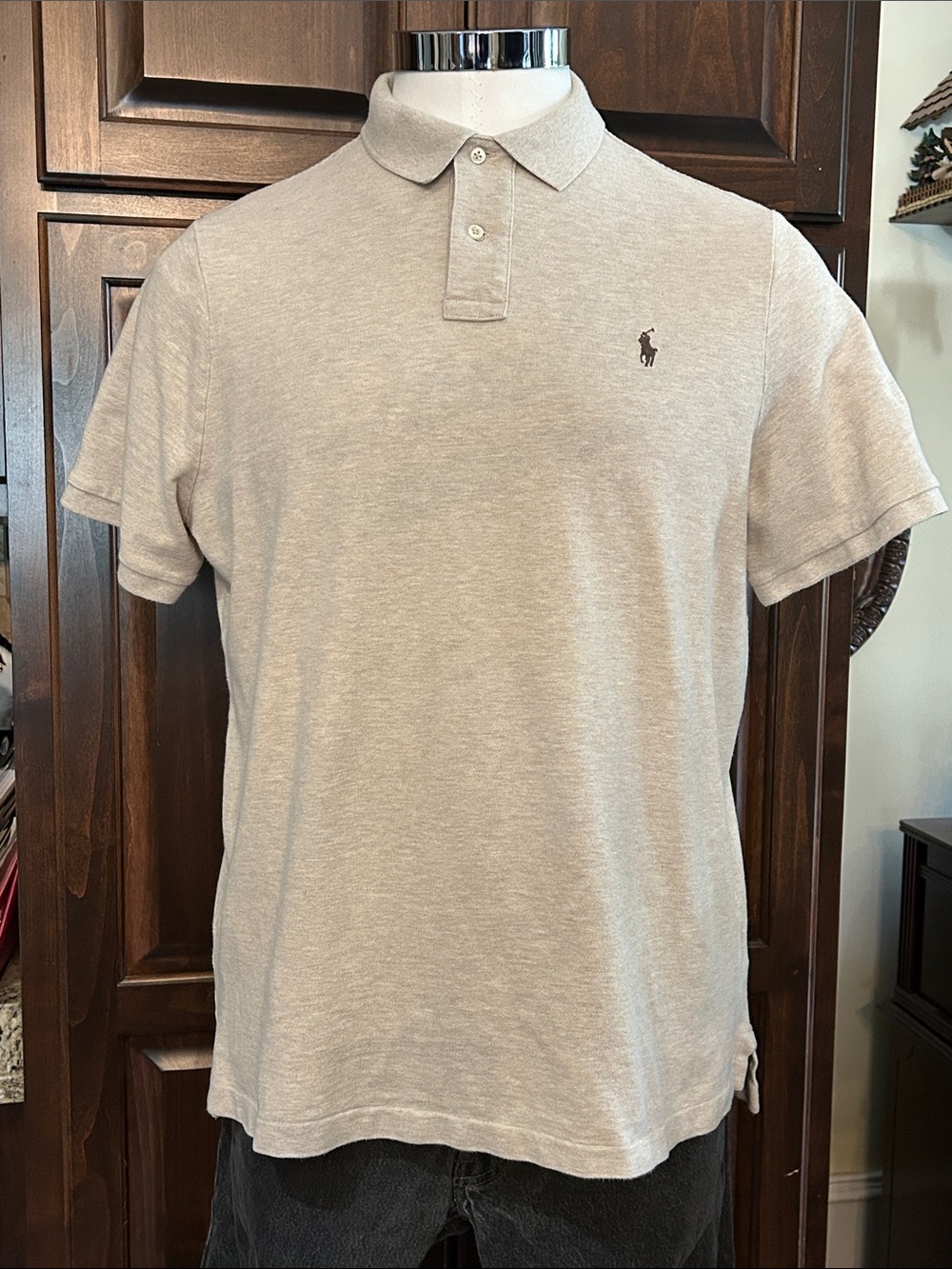 Polo Ralph Lauren Sz XL Tan Collared Polo Shirt